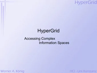 HyperGrid  Accessing Complex  Information Spaces  Content   Motivation   Information Seeking