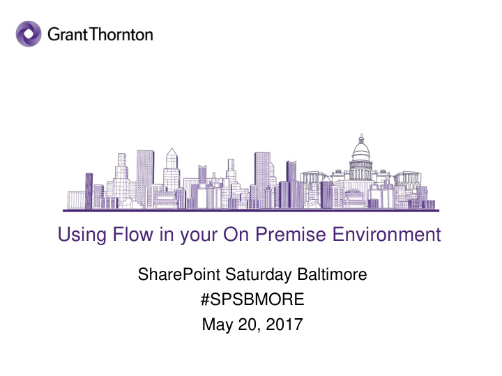 using flow in your on premise environment