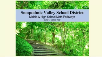 Goals for Tonights Presentation  Review of the Math Pathways  Background on changes in