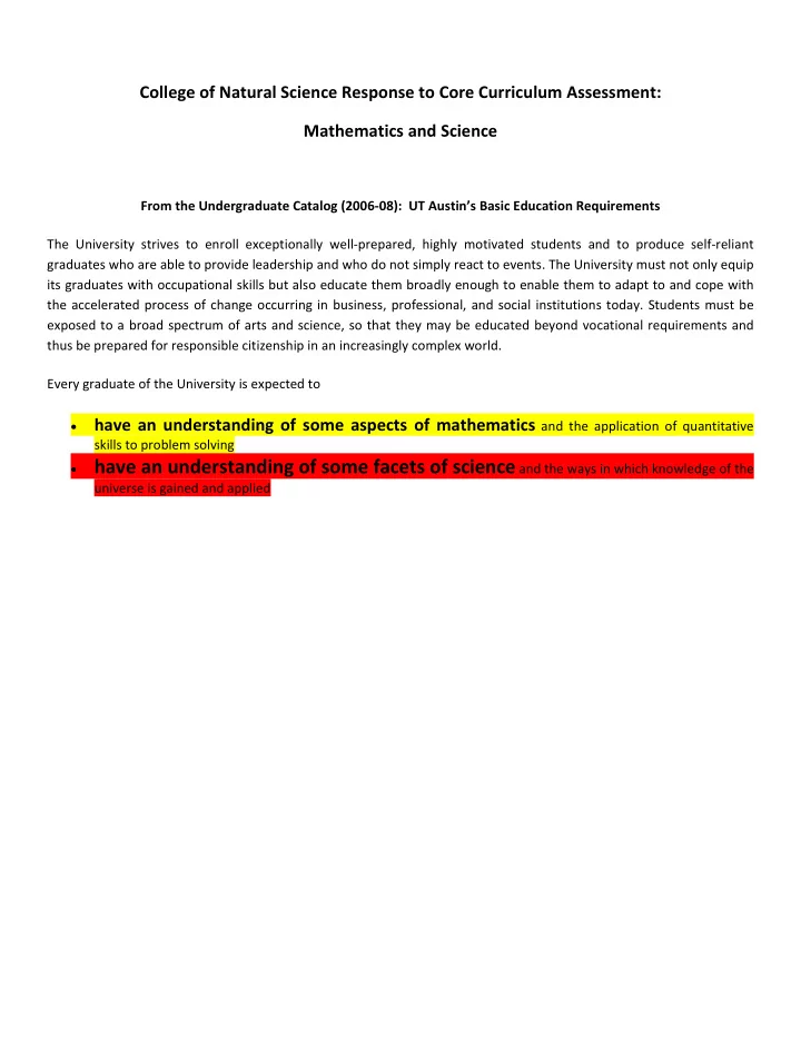 the three pronged strategy for the basic science