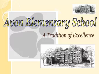 Avon School Budget  The 2015-2016 budget supports the thorough and efficient education  of 213