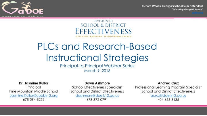 plcs and research based