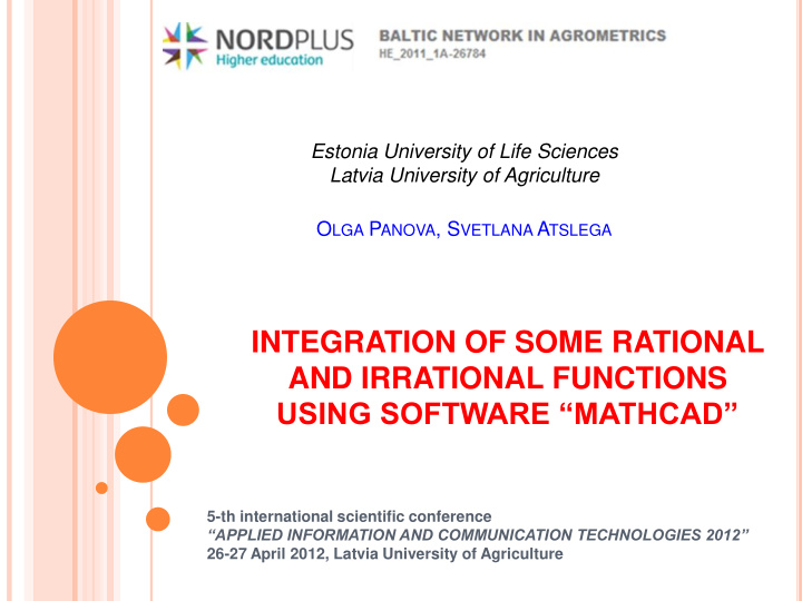 integration of some rational