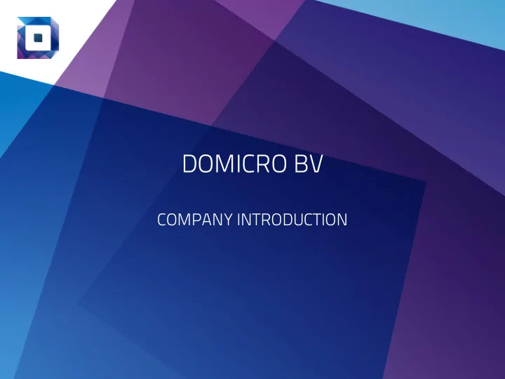 domicro bv