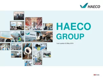 HAECO  GROUP  Last update 22 May 2019  Contents  1  3  Corporate Overview  Group Services  Swire