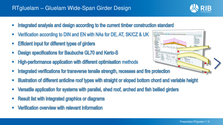 rtgluelam gluelam wide span girder design