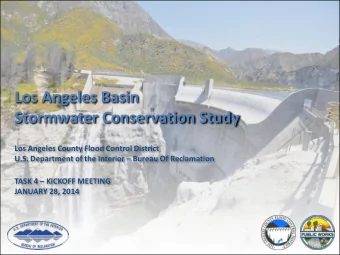 Los Angeles Basin  Stormwater Conservation Study  Los Angeles County Flood Control District U.S.