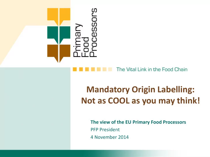 mandatory origin labelling