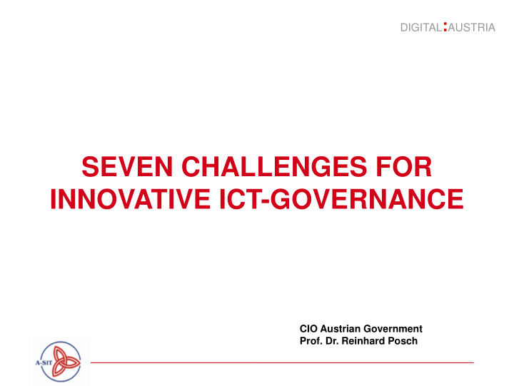 seven challenges for innovative ict governance