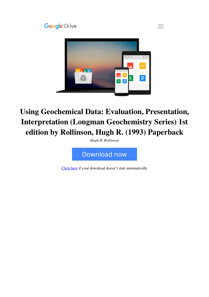 using geochemical data evaluation presentation