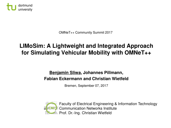 limosim a lightweight and integrated approach for