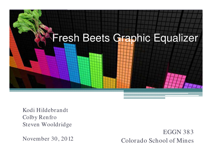 fresh beets graphic equalizer