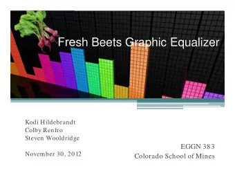 Fresh Beets Graphic Equalizer  Kodi Hildebrandt  Colby Renfro  Steven Wooldridge  EGGN 383