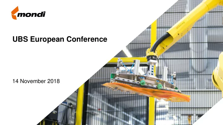 ubs european conference