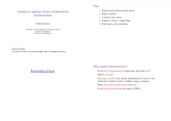 Introduction  Model-driven development is fashionable. But what is it?  Whats a model?  Lets