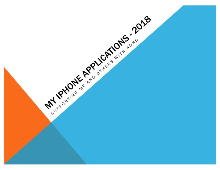 my iphone applications 2018