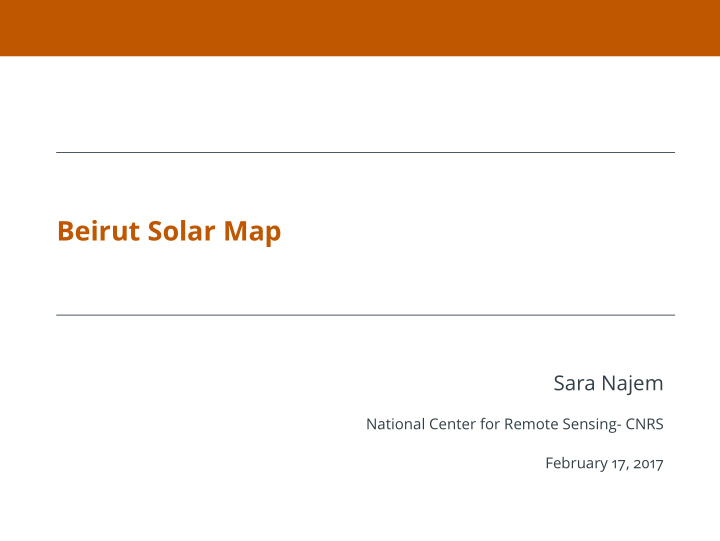 beirut solar map