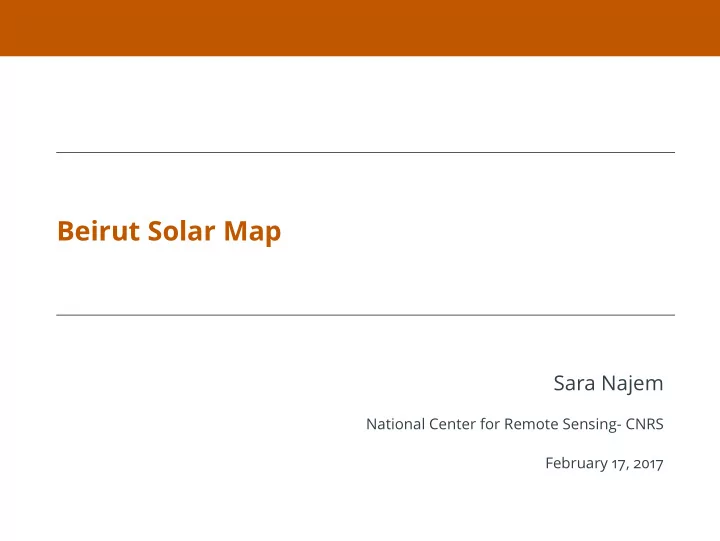 beirut solar map
