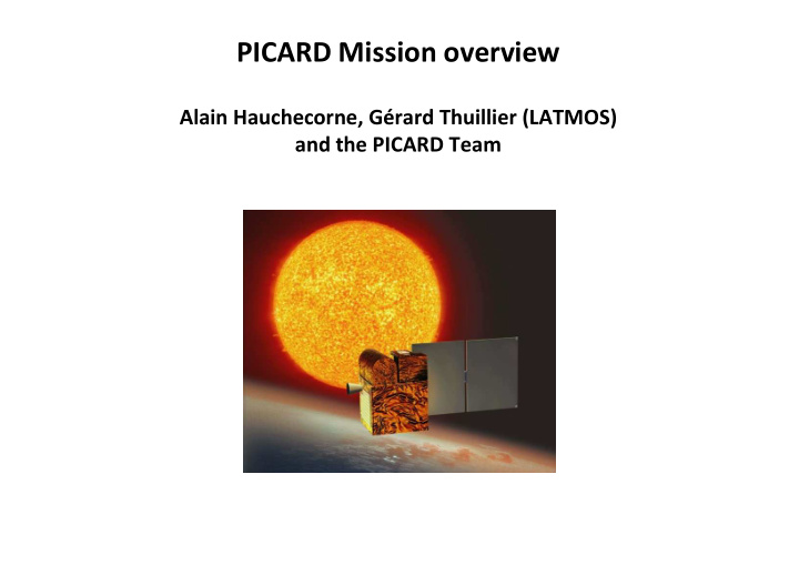 picard mission overview