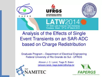 Analysis of the Effects of Single  Event Transients on an SAR-ADC  based on Charge Redistribution
