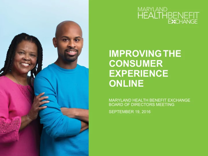 improving the consumer experience online