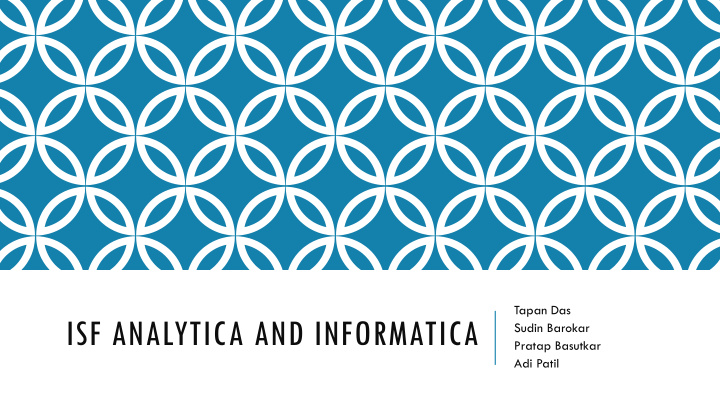 isf analytica and informatica