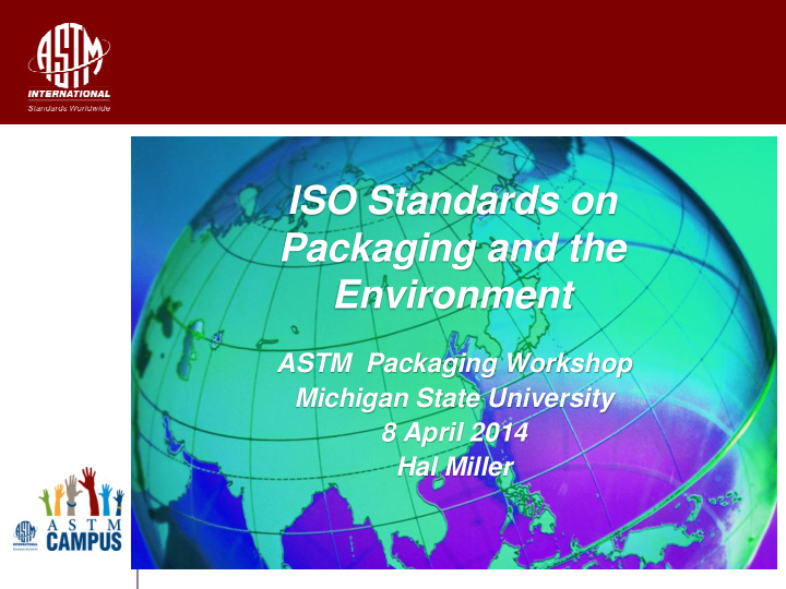 iso standards on packaging and the environment