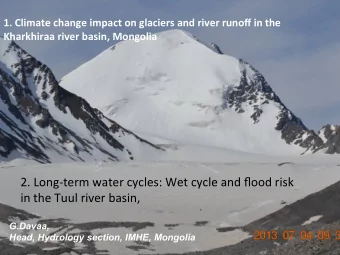 2.  Long-term  water  cycles:  Wet  cycle  and  flood  risk    in