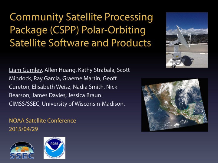 community satellite processing package cspp polar