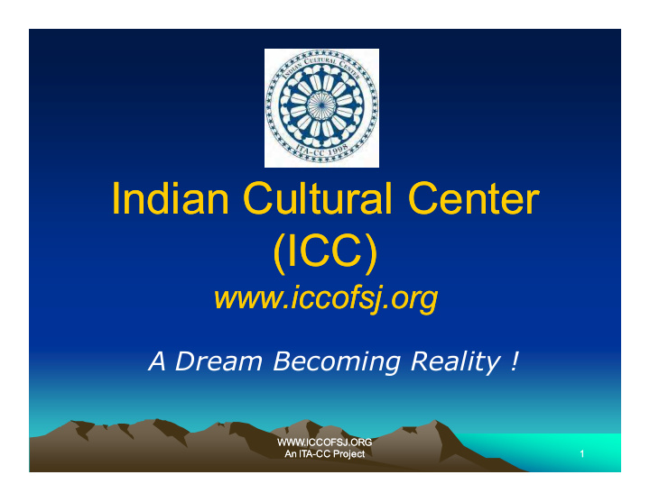 indian cultural center indian cultural center icc icc