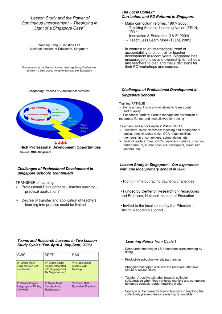 lesson study and the power of continuous improvement