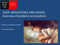 sleep adolescence and school overview of problems and