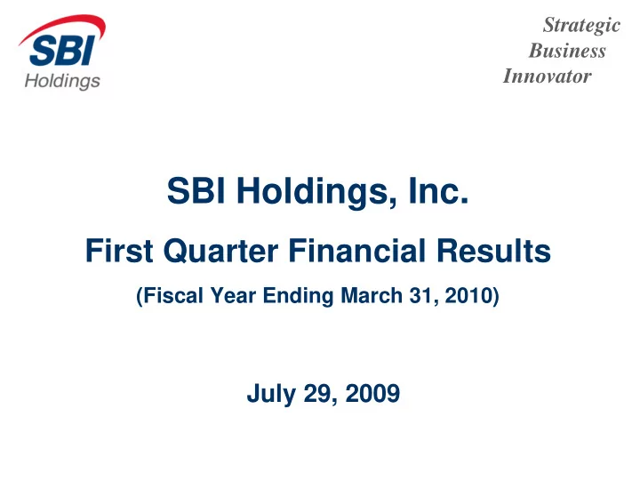 sbi holdings inc