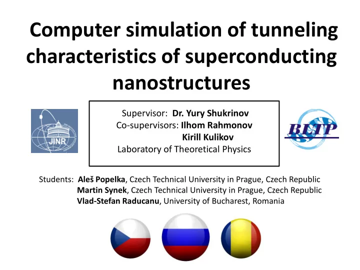 computer simulation of tunneling