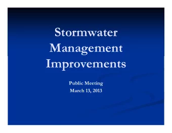 Stormwater  Management  Improvements  Public Meeting  March 13, 2013  Village Aerial  Combined