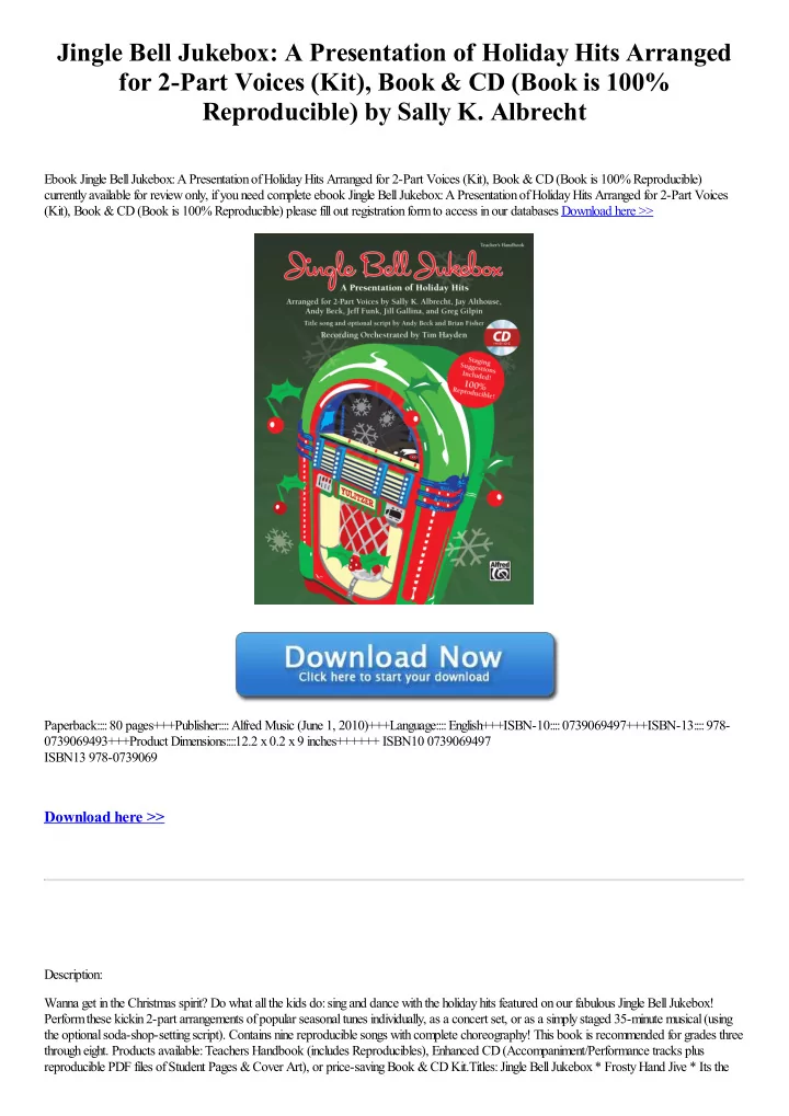 jingle bell jukebox a presentation of holiday hits