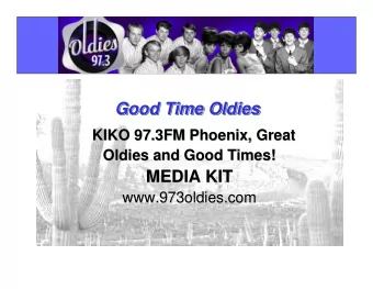 Good Time Oldies  Good Time Oldies  Good Time Oldies  KIKO 97.3FM Phoenix, Great  KIKO 97.3FM
