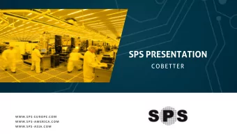 SPS PRESENTATION  COBETTER  WWW.SPS-EUROPE.COM  WWW.SPS-AMERICA.COM  WWW.SPS-ASIA.COM