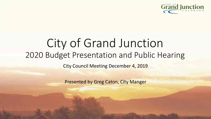 city of grand junction