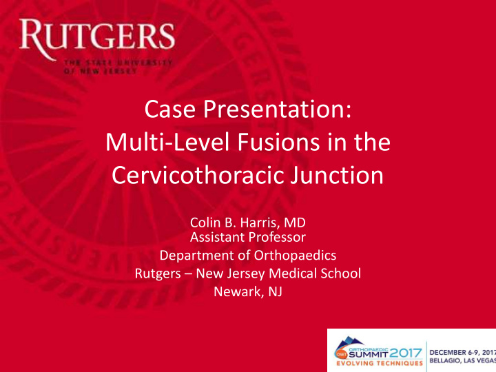 case presentation multi level fusions in the