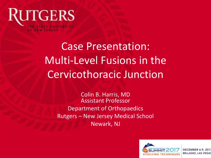 case presentation multi level fusions in the