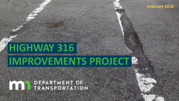 highway 316 improvements project agenda