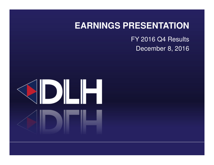 earnings presentation