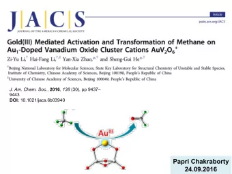 Papri Chakraborty  24.09.2016  Introduction  In this paper  In this paper, by doping Au atoms into