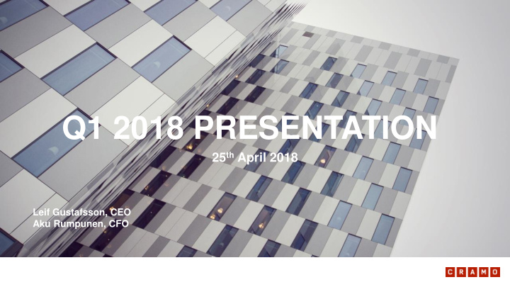 q1 2018 presentation