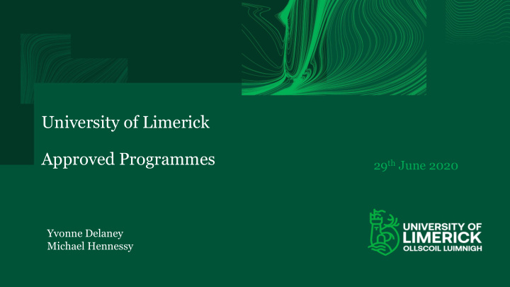 approved programmes