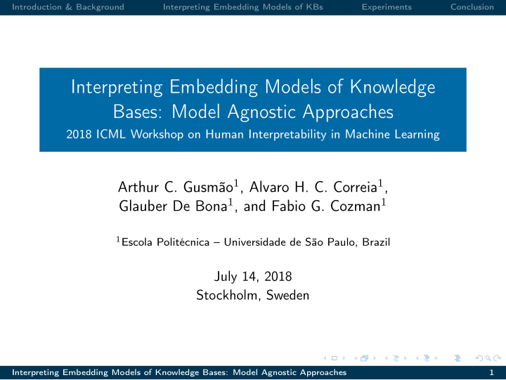 interpreting embedding models of knowledge bases model