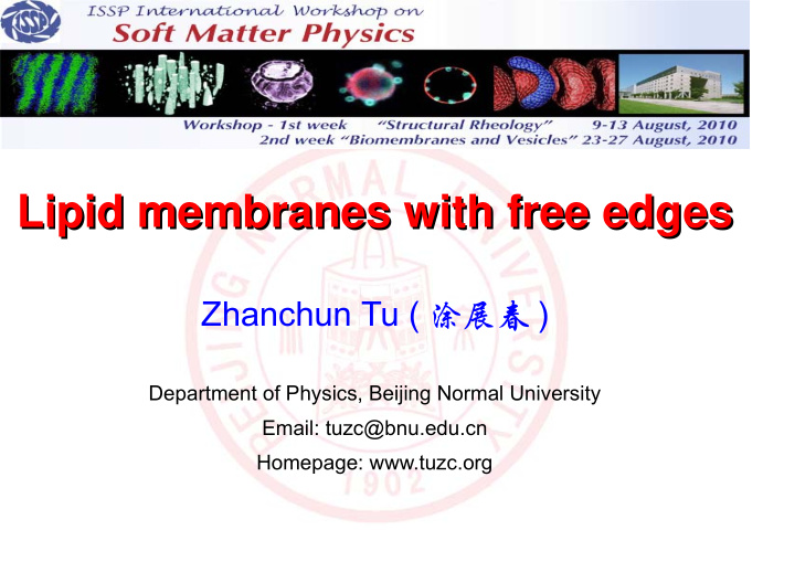lipid membranes with free edges lipid membranes with free