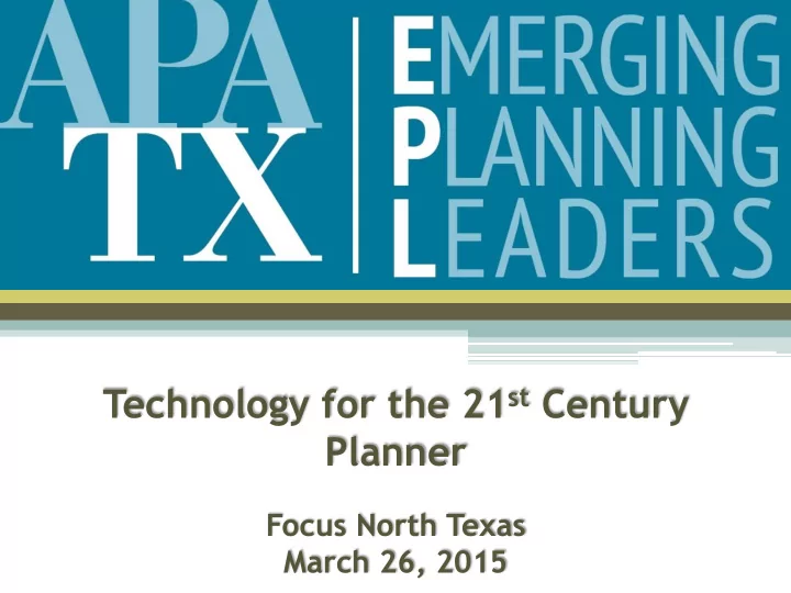 technology for the 21 st century planner