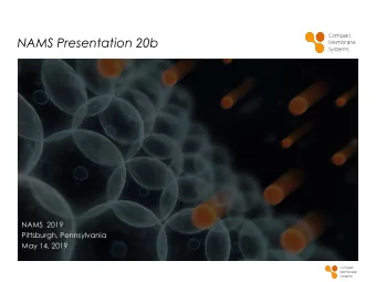NAMS Presentation 20b  NAMS  2019  Pittsburgh, Pennsylvania  May 14, 2019  NAMS 2019 Paper 20b